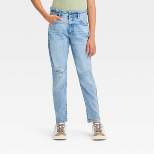 Girls' High-Rise Tapered Cropped Jeans - art class™