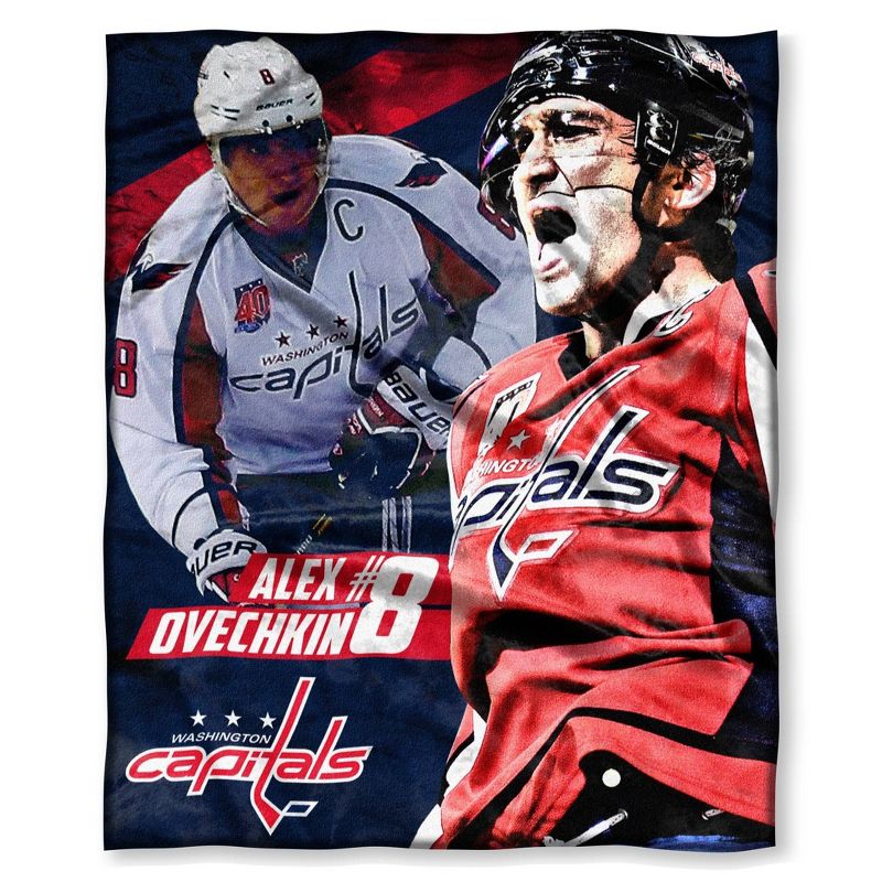 NHL Washington Capitals Alex Ovechkin Silk Touch Throw Blanket, 1 of 5