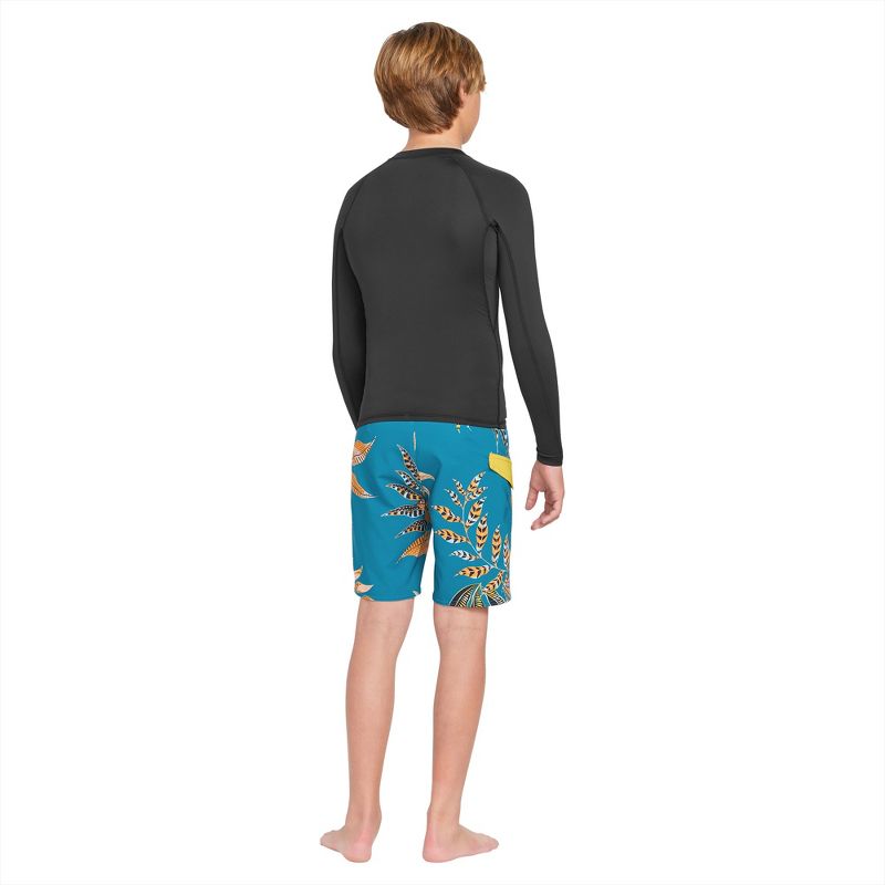 Volcom Boys Lido Long Sleeve Upf 50+ Rashguard Swim Shirt, 4 of 5