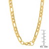 Steeltime Men's stainless steel accented 6mm figaro chain link necklace. Color Option: Silver, Gold - 3 of 4