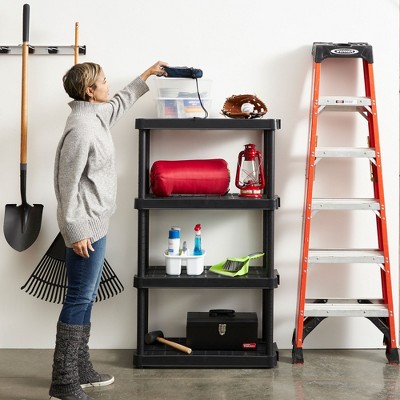 Black Adjustable Kids Storage Shelving Unit, 32.4" Length
