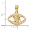 Black Bow Jewelry 14k Yellow Gold Plated Sterling Silver Kentucky Wildcats NCAA Pendant - 2 of 3