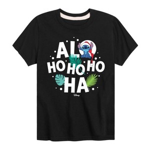 Boys' - Lilo and Stitch - Alo Ho Ho Ho Ha Short Sleeve Graphic T-Shirt - 1 of 4