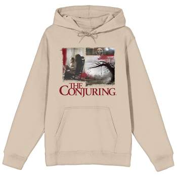 The Conjuring Photo Collage Long Sleeve Sand Women's Hooded Sweatshirt