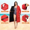 SUN CUBE Swim Parka Men Women, Unisex Hooded Changing Robe with Warm Fleece Lining for Swimming, Surfing, Water Sports - 3 of 4