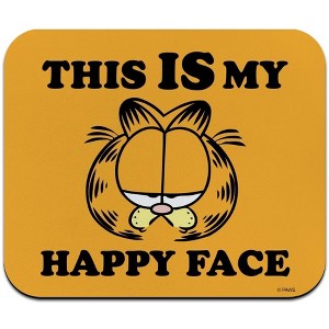 Garfield This IS My Happy Face Low Profile Thin Mouse Pad Mousepad - 1 of 2