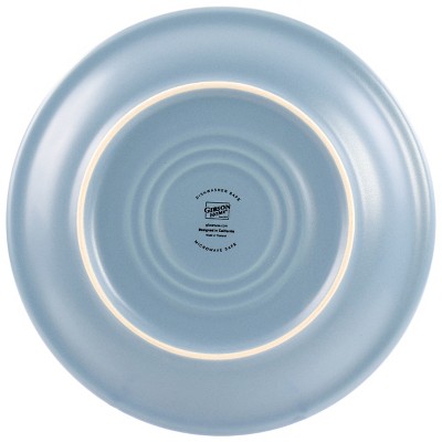 Blue Ceramic 12-Piece Round Dinnerware Set for Four