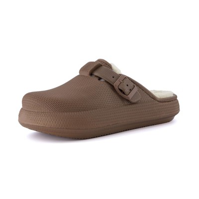 CUSHIONAIRE Women's Fable Recovery Clog with Faux Fur Lining and +Comfort