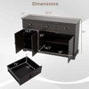 Costway 53.5" Storage Cabinet with 3 Drawers 2 Adjustable Shelves Buffet Sideboard - 3 of 4