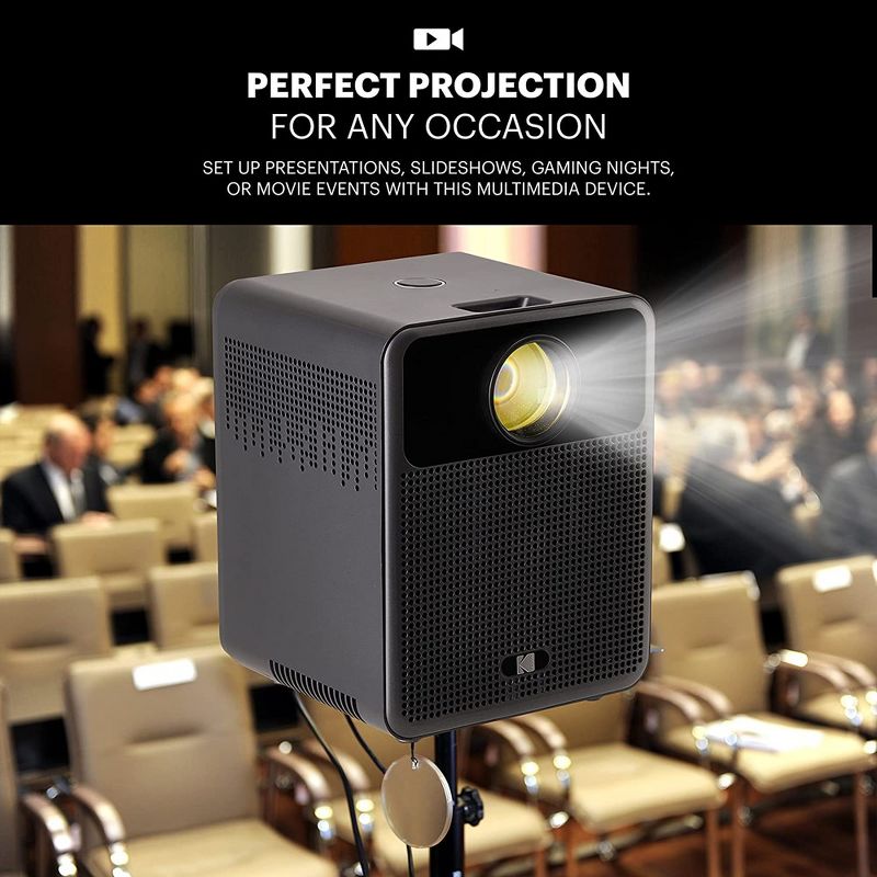 Kodak FLIK HD10 Portable Smart Projector, Wifi, Bluetooth & Android TV, 5 of 6