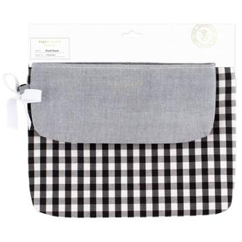 Sugar Paper Essentials Gingham and Chambray Pencil Pouch 2pk