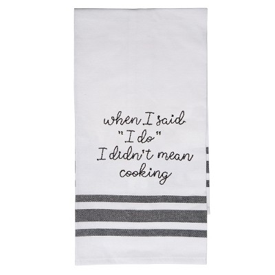 Totalee Gift When I Said "I Do" Tea Towel Cotton White