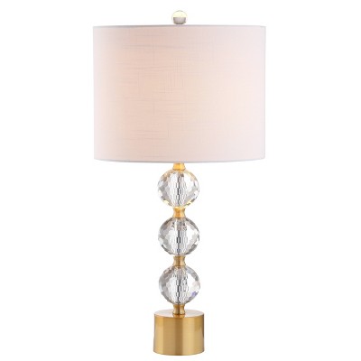 25.25" Crystal Ashley Table Lamp (Includes LED Light Bulb) White - JONATHAN Y