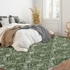 Traditional Tiled Area Rug – Faded Cream Transitional Design, Stain-Resistant Carpet for Home & Office - 2 of 4