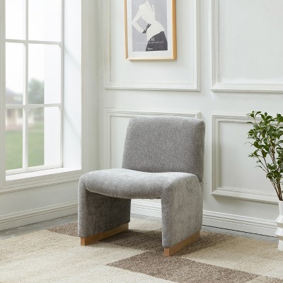 Comfy Accent Chair, Upholstered Slipper Chair