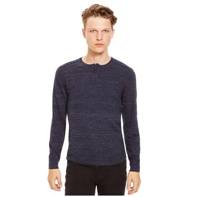 Kenneth Cole Mens Marled Slub Pullover Sweater