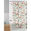 LunaLulinlk Waterproof Peaches Marble 30% Recycled PEVA Shower Curtain and Hooks - 2 of 4