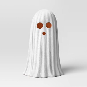 9" Large Textured Ghost Decorative Sculpture - Hyde and EEK! Boutique™ Matte White - 1 of 3