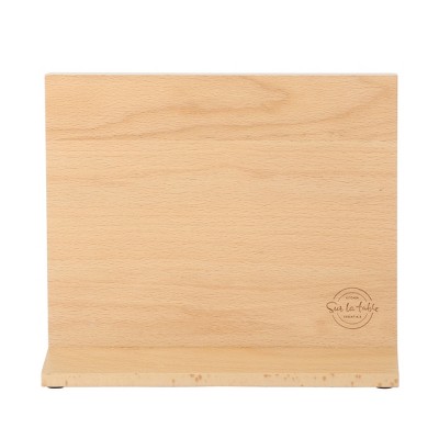 Sur La Table Kitchen Essentials Sur La Table Kitchen Essentials 5 Piece German Steel Blade With Triple Riveted Handle Set on Beechwood Magentic Block - Juniper Green