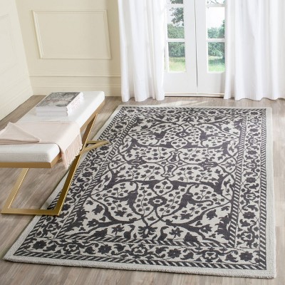 Handmade Silver and Grey Wool Tufted 4' x 6' Area Rug