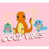 Girl's Pokemon Bulbasaur, Squirtle and Charmander Good Vibes T-Shirt - 2 of 4