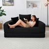 Queen-Size Corduroy Convertible Adjustable Futon Sofa Couch Bed with Multi-Functional Design - 4 of 4