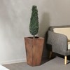 LuxenHome Square Tapered 24.2" Tall Planter Brown - 3 of 4