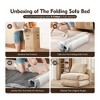 XIZZI Foldable Sofa Bed, Convertible to Bed for Small Spaces, Space Saving Indoor Corduroy Sleeper Chair for Apartments in Gray, Black or Beige - 4 of 4