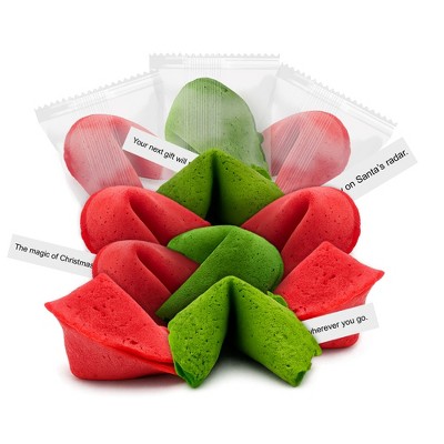Christmas Fortune Cookies (50 pieces) Individually Wrapped Great Taste - Holiday Treats for Kids, Party Supplies, Party Favors