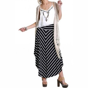 Women's Bohemian Striped Midi Skirt - umgee - 1 of 3