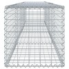 vidaxl Gabion Basket with Cover Galvanized Iron Outdoor use 157.5"x19.7"x19.7" - 4 of 4