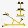 NAYSAYE Exercise Trainer Roman Chair Back Extension Machine with Dip Bars for Home Full Body Workout, Yellow, 49.50"*27.50"*33.00" - 3 of 4