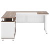 Resenkos Computer Desk, Gaming Desk,Industrial L-Shaped Desk, 63" Computer Executive Desk with File Cabinet,White - 3 of 4