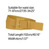 Allegra K Women's Plus Size Pure Adjustable Rectangle Buckle Wide Waist Belt for Dress 1 Pc - 3 of 4