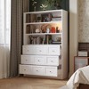 FUFU&GAGA Multifunctional Combination Dresser with Open Storage Shelves White - 3 of 4