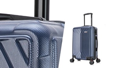 DUKAP Rodez Lightweight Hardside Carry On Spinner Suitcase - Black