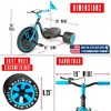 Drift Trike for Kids Ages 5+ with Adjustable Seat and Big 16" Front Wheel – Madd Gear Ride-On - 3 of 4