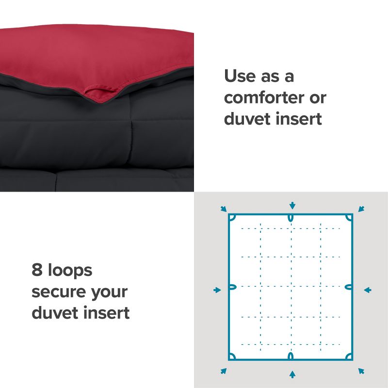 Bare Home Reversible Down Alternative Comforter, 4 of 10