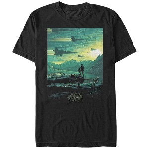 Men's Star Wars The Force Awakens Poe X-Wing Sunset T-Shirt - 1 of 4