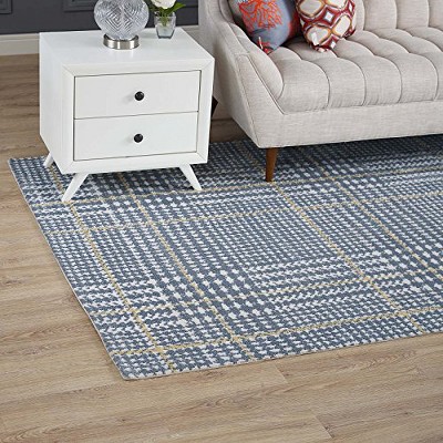 Modway Kaja Abstract Plaid 5x8 Area Rug