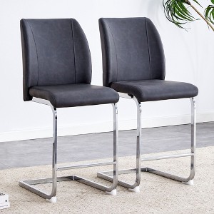 NicBex Set of 2 Dining Chair Modern Upholstered Kitchen Armless Chair with Cushion Seats and Metal Legs for Dining Room - 1 of 4
