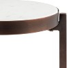 Kate and Laurel Aguilar Glam Drink Table, 9x9x23, Bronze - 3 of 4