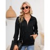 Women's Casual Long - Sleeve Collared Half - Zip Pullover Sweatshirt, Comfortable Top for Daily and Sports Wear - 3 of 4