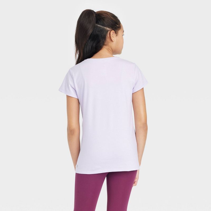 Girls&#39; 2pk Core Short Sleeve T-Shirt - All In Motion™, 4 of 5