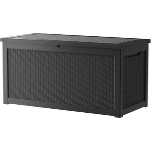 BI&SEA 260 Gallon Waterproof Deck Box-178,Lockable Resin Storage Box for Patio Furniture Cushions Garden Tools and Outdoor Delivery Storage - 1 of 4