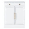 Okak Sideboard Buffet Cabinet, Accent Cabinet with 4 Doors and 4 Shelves, Storage Cabinet for Living Room, Entryway, Hallway, Office, White - 2 of 4