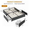 Bed Frame, Platform Bed Frame, Fabric Upholstered with 4 Storage Drawers, No Box Spring Needed, Wooden Slats Support - 2 of 4