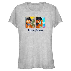 Juniors Womens Puss in Boots: The Last Wish Animated Cards T-Shirt - 1 of 4