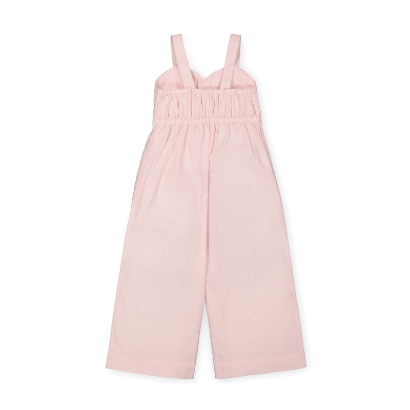 Hope & Henry Girls' Bow Front Wide Leg Jumpsuit, Kids, 4 of 6