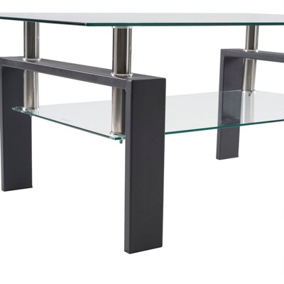 Aubai Glass Top Coffee Table